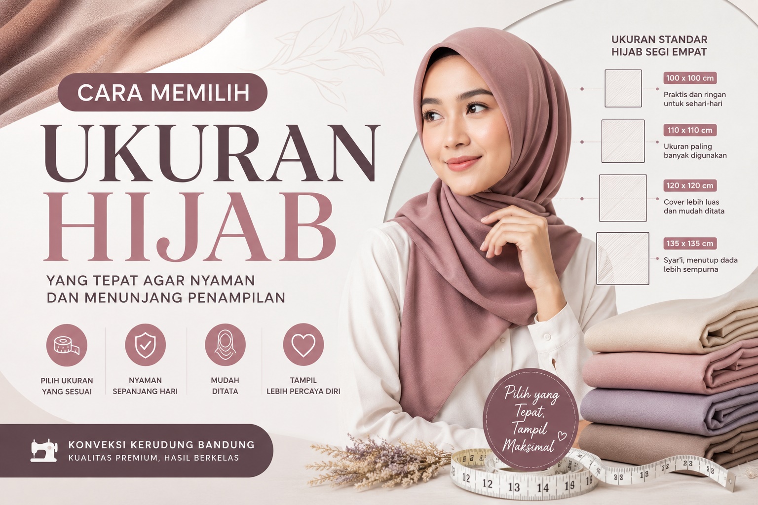 Cara Memilih Ukuran Hijab yang Tepat agar Nyaman dan Menunjang Penampilan