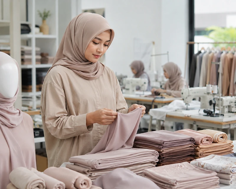 Vendor Hijab Bandung Vendor hijab Bandung terpercaya untuk produksi brand hijab